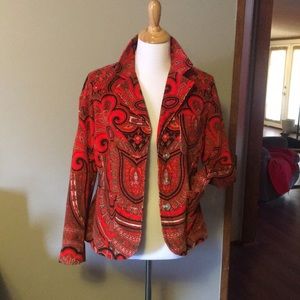 Fitted short waist corduroy jacket